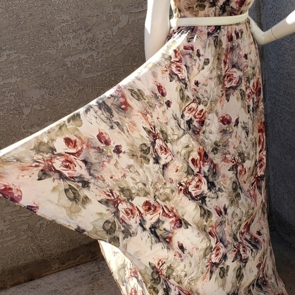 Haute Hippie Floral Silk Maxi Dress - Picture 4 of 10